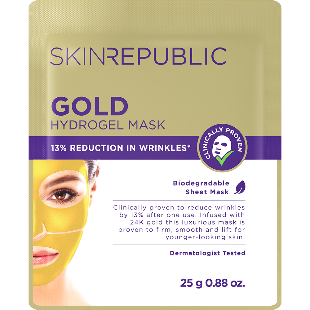 Gold Hydrogel Biodegradable Face Mask