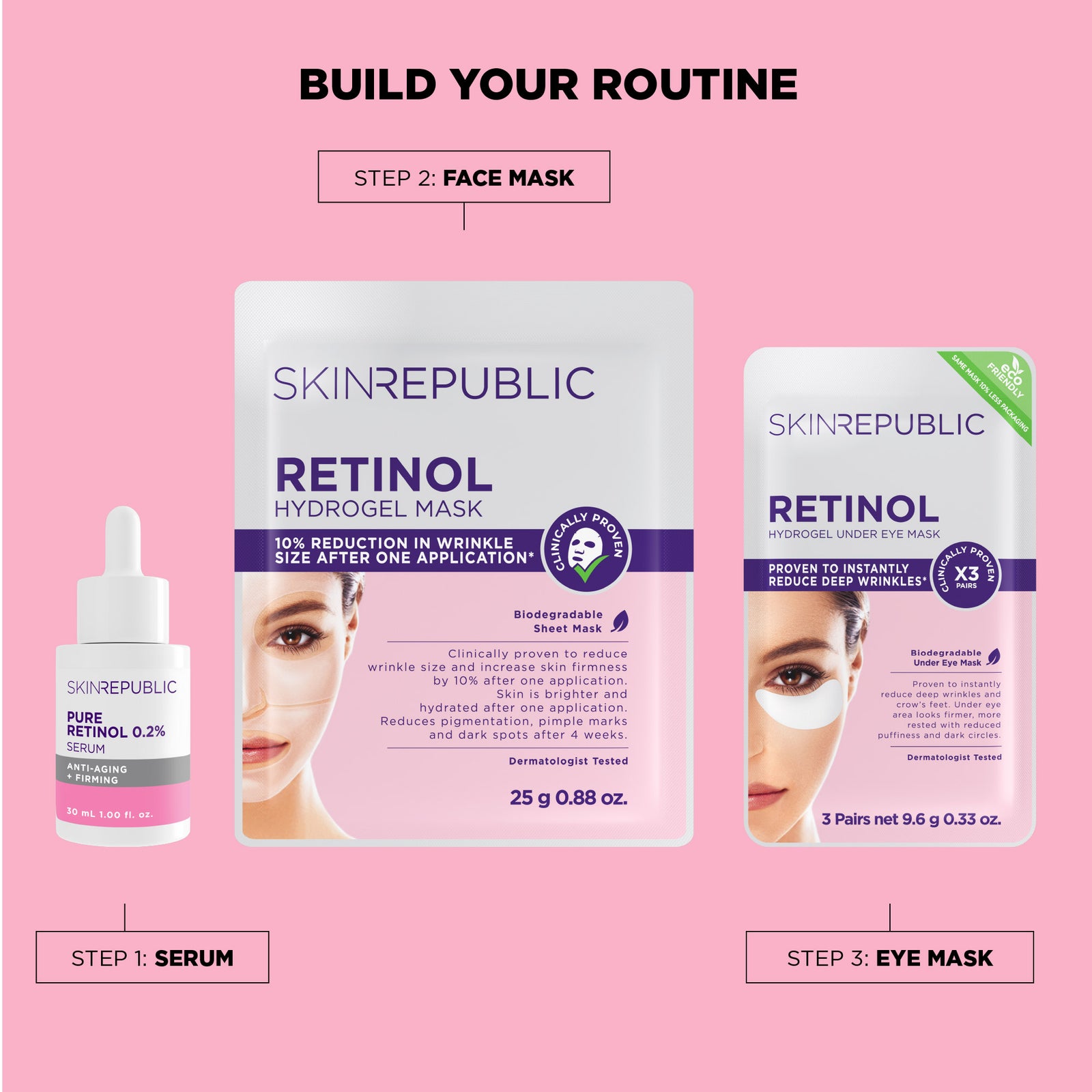 10 Pack Retinol Hydrogel Face Mask
