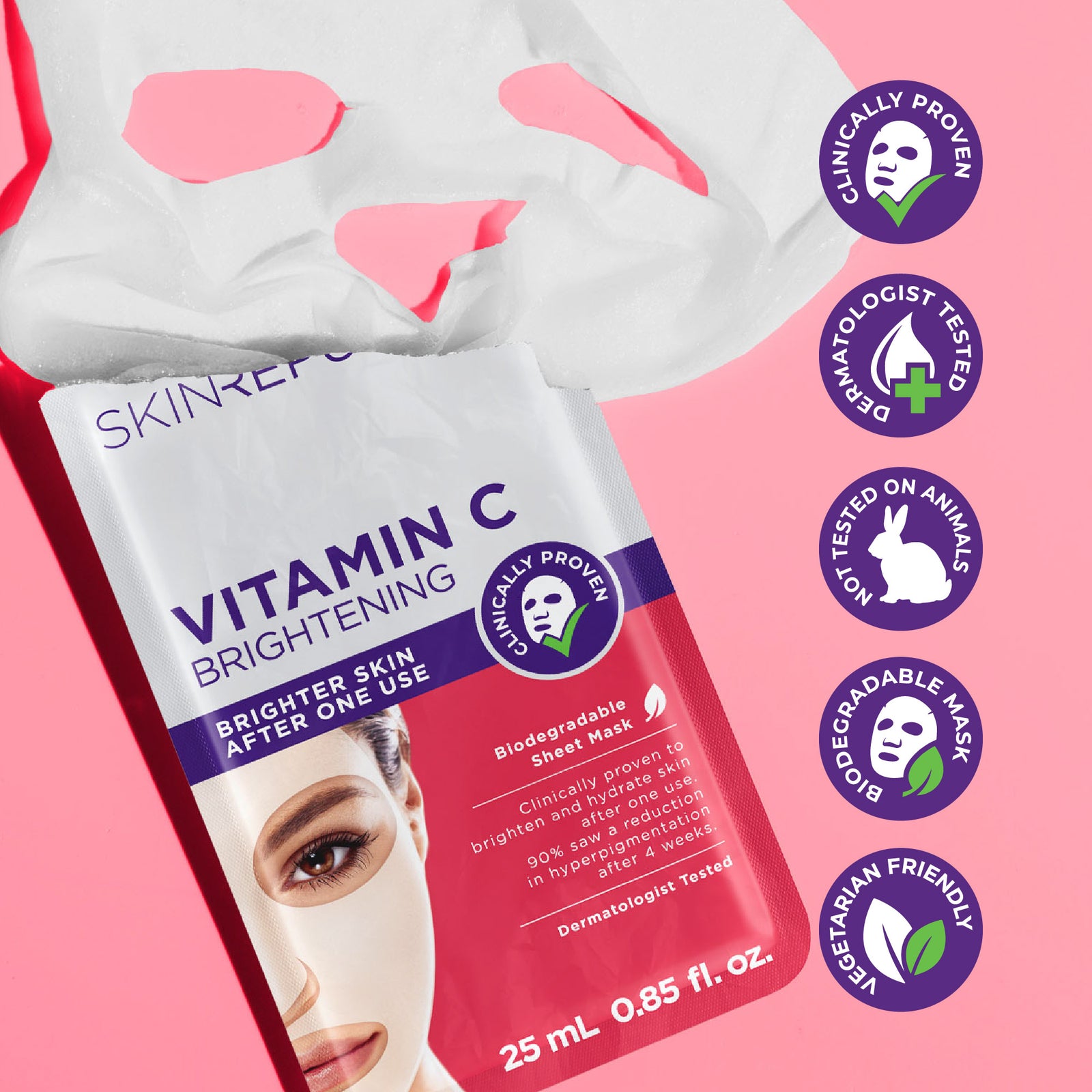 Brightening Vitamin C Biodegradable Face Mask Sheet