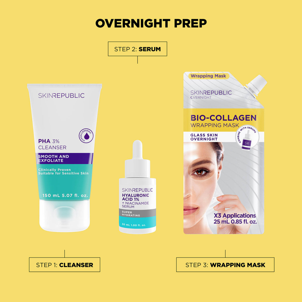 10 Pack Bio-Collagen Overnight Wrapping Mask