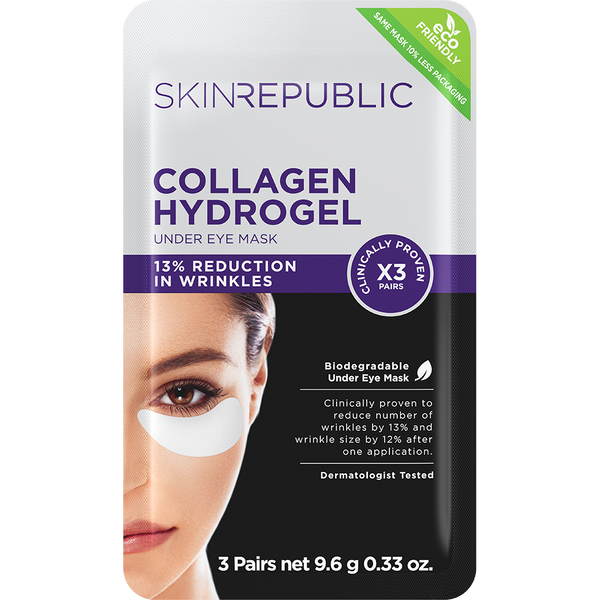 Collagen Biodegradable Hydrogel Under Eye Patch (3 Pairs)
