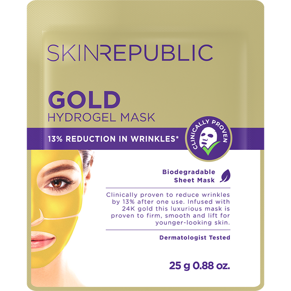 Gold Hydrogel Biodegradable Face Mask