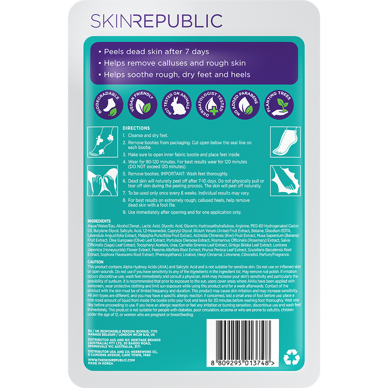 Biodegradable Foot Peel Foot Repair Skin Republic Skin Republic