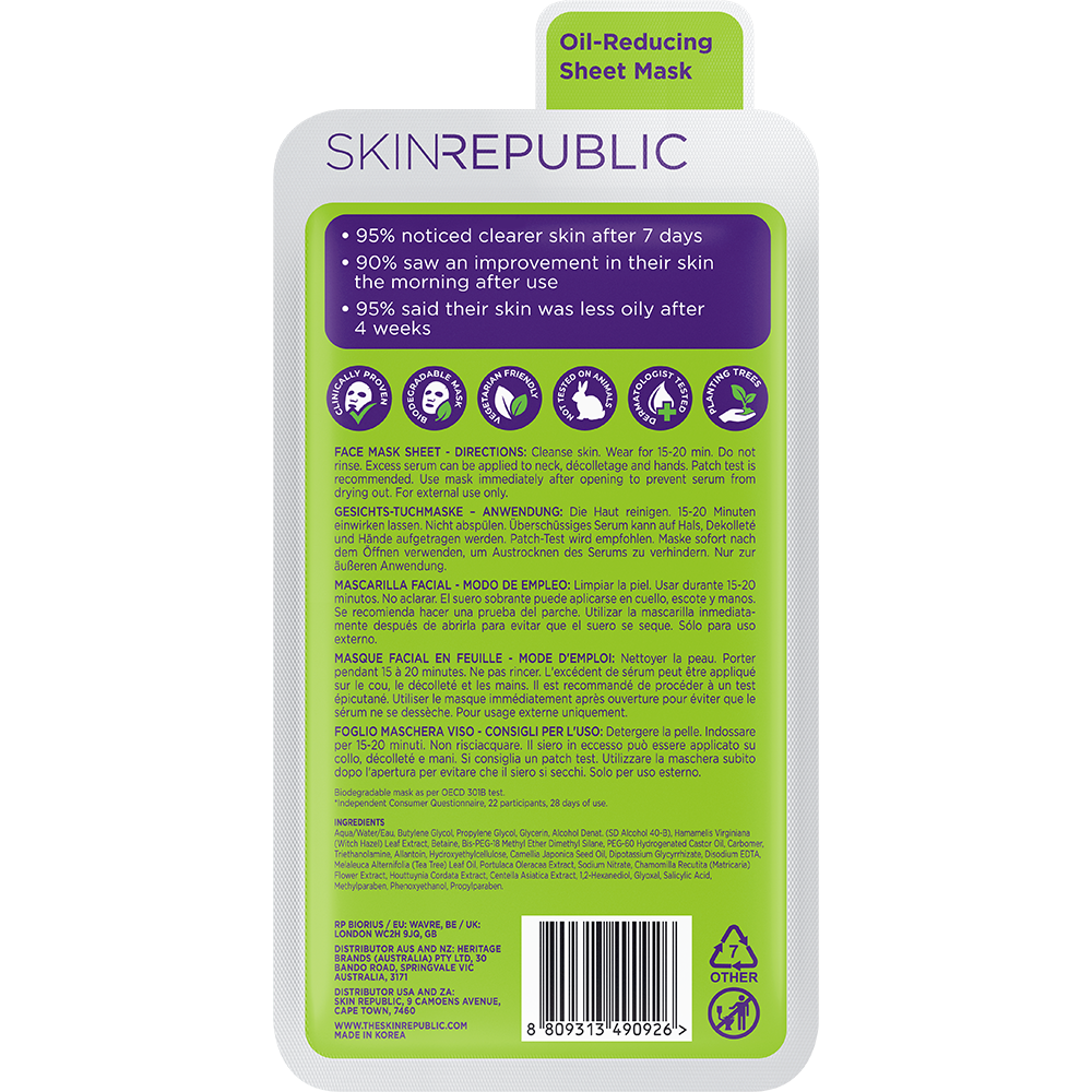 Spots + Blemish Face Mask Sheet