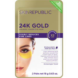 24K Gold Aquagel Biodegradable Under Eye Mask