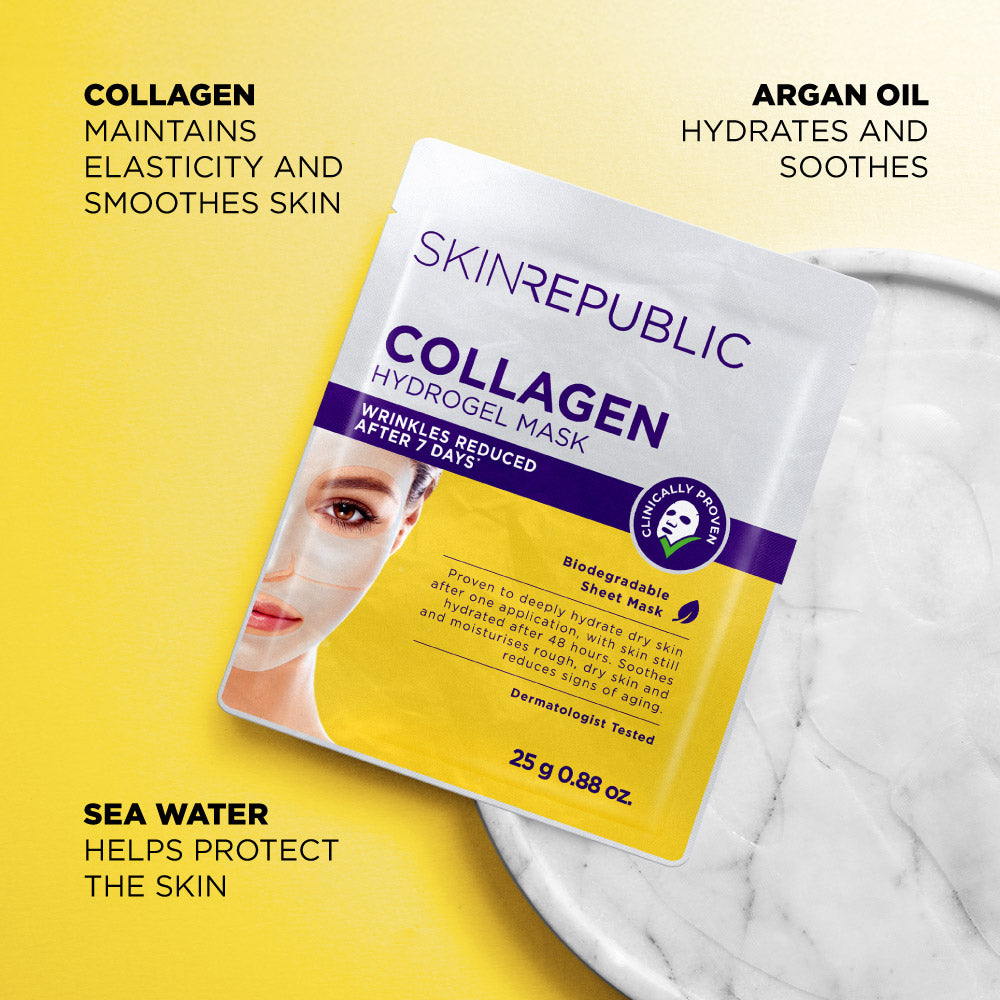 10 Pack Collagen Biodegradable Hydrogel Face Mask Sheet