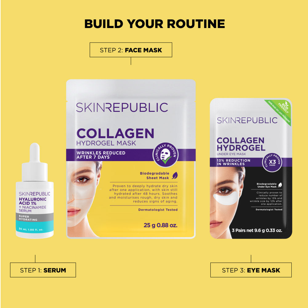 10 Pack Collagen Biodegradable Hydrogel Face Mask Sheet