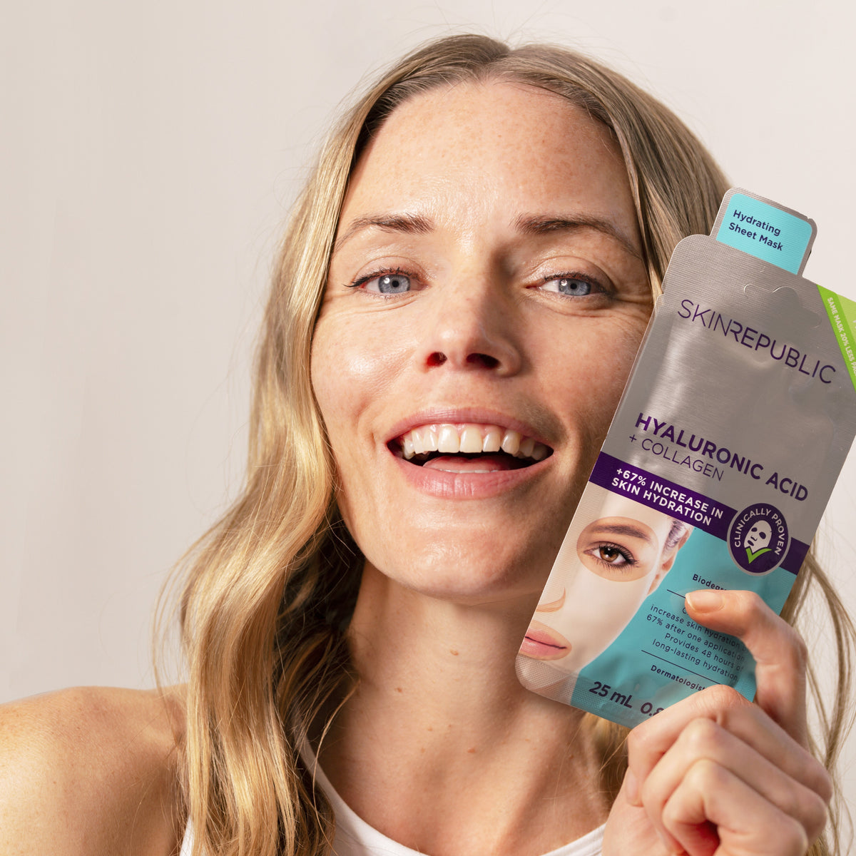 Hyaluronic Acid & Collagen Face Mask Sheet Skin Republic Skin