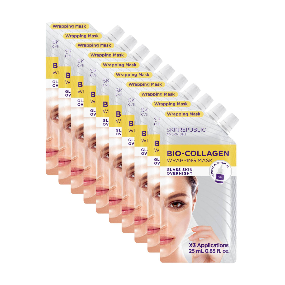 10 Pack Bio-Collagen Overnight Wrapping Mask