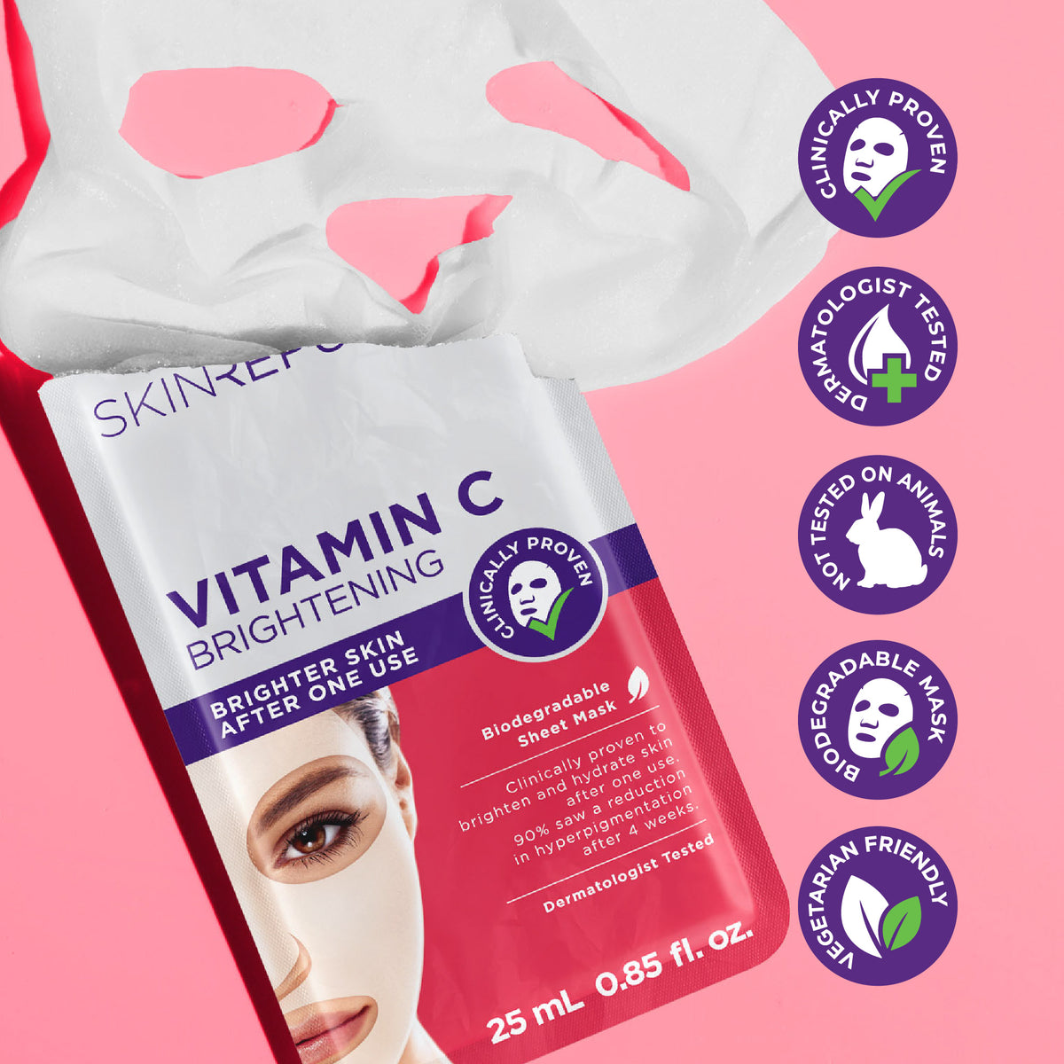 Brightening Vitamin C Biodegradable Face Mask Sheet