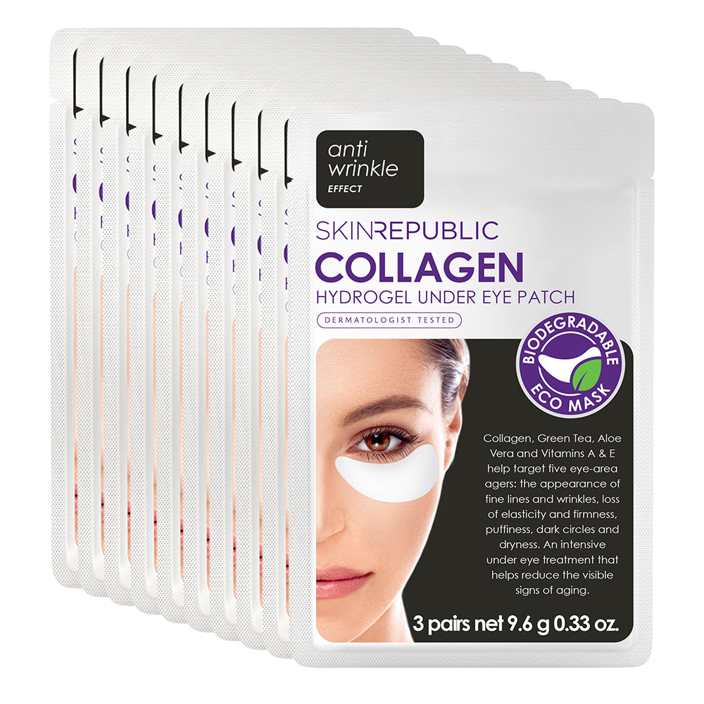 10 Pack Collagen Biodegradable Hydrogel Under Eye Patch (3 Pairs)