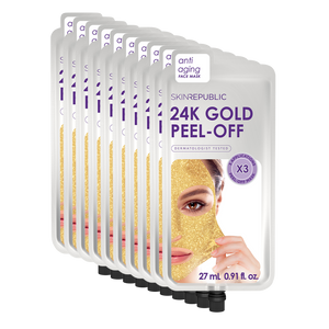 10 Pack 24K Gold Peel-Off Face Mask