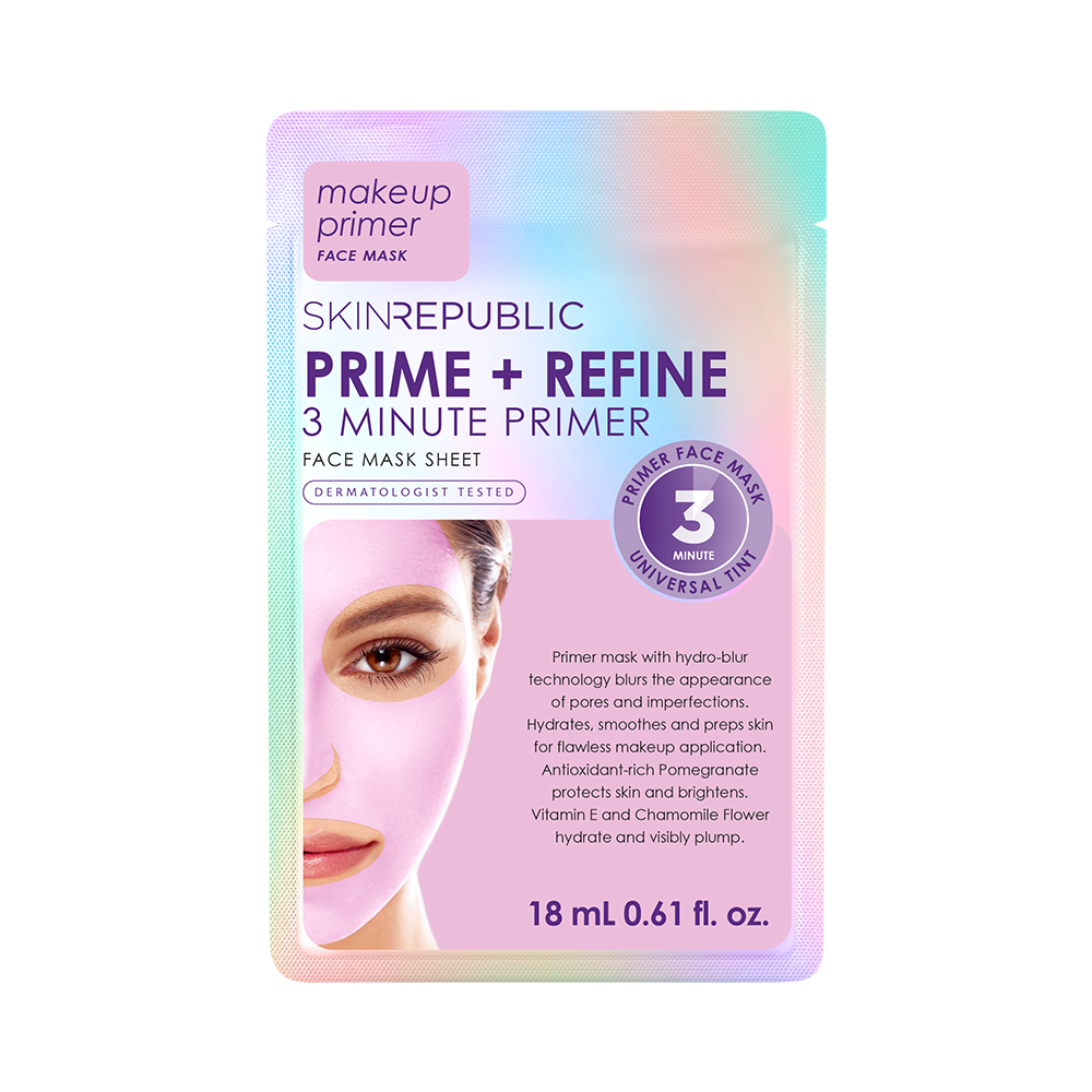 10 Pack Prime + Refine 3 Minute Primer Face Mask Sheet