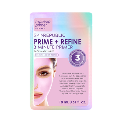 10 Pack Prime + Refine 3 Minute Primer Face Mask Sheet